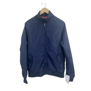 J4 Jacket Navy Blue Nylon Bomber Jacket Medium NWT